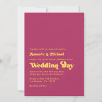 Mariage à la typographie rétro Marron riche et Mou