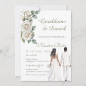 Invitation Mariage à la végétation espagnole (Devant)
