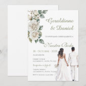 Invitation Mariage à la végétation espagnole (Devant / Derrière)