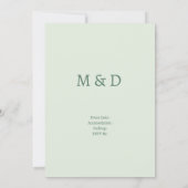 Invitation Mariage à la verdure à l'aquarelle (Dos)