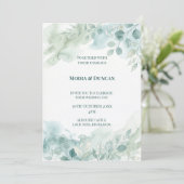 Invitation Mariage à la verdure à l'aquarelle (Debout devant)