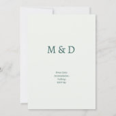 Invitation Mariage à la verdure à l'aquarelle (Dos)