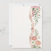 Invitation Mariage à la verdure de rose rose (Dos)