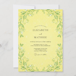 Invitation Mariage à la Vigne Citron