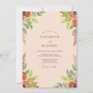 Invitation Mariage à la Vigne d'Ambre Sage
