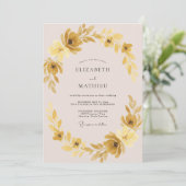 Invitation Mariage à la Vigne Ocre Doré (Debout devant)