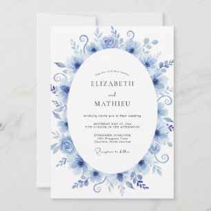Invitation Mariage à la Vigne Peinte en Indigo
