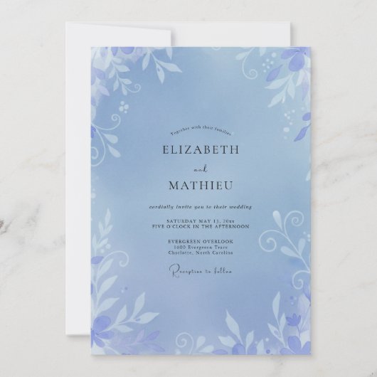 Invitation Mariage à la Vigne Pervenche (Devant)