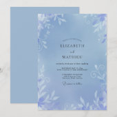 Invitation Mariage à la Vigne Pervenche (Devant / Derrière)