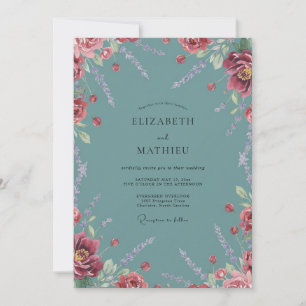 Invitation Mariage à la Vigne Rouge Cerise
