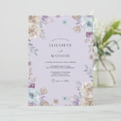 Invitation Mariage à la Vigne Violette Atténuée (Debout devant)