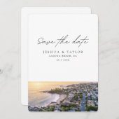 Invitation Mariage à Laguna Beach - Save the Date (Devant / Derrière)