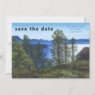 Invitation Mariage à Lake Tahoe - Enregistrez la date