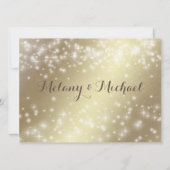 Invitation Mariage à l'allure dorée et romantique (Dos)