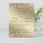 Invitation Mariage à l'allure dorée et romantique (Debout devant)