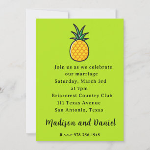 Invitation Mariage à l'ananas Tropical
