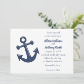Invitation Mariage à l'ancre nautique  (Debout devant)