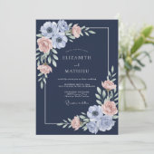 Invitation Mariage à l'Anémone de Minuit (Debout devant)
