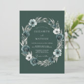 Invitation Mariage à l'Anémone de Slate Profond (Debout devant)