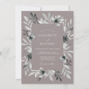 Invitation Mariage à l'Anémone Éthérée Mauve