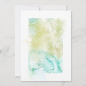 Invitation Mariage à l'aquarelle avec verdure (Dos)