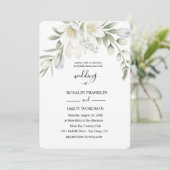 Invitation mariage à l'aquarelle blanche (Debout devant)