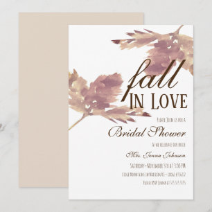 Invitation Mariage à l'aquarelle de feuilles Fête de douche d
