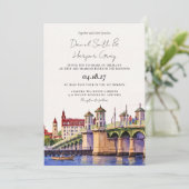 Invitation Mariage à l'aquarelle de St Augustine Floride (Debout devant)