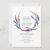 Invitation Mariage à l'aquarelle Eucalyptus (Devant)