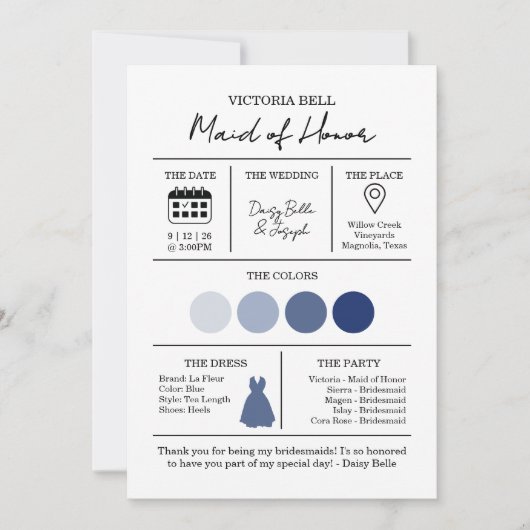 Invitation Mariage à l'aquarelle moderne bleu côtier de plage (Devant)