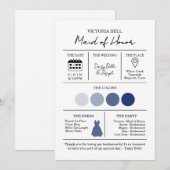 Invitation Mariage à l'aquarelle moderne bleu côtier de plage (Devant / Derrière)