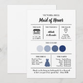 Invitation Mariage à l'aquarelle moderne bleu côtier de plage (Devant / Derrière)