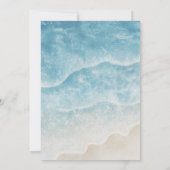 Invitation Mariage à l'aquarelle sur la plage Écriture élégan (Dos)