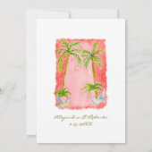 Invitation Mariage à l'aquarelle tropicale rustique Enregistr (Dos)