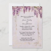 Invitation Mariage à l'aquarelle Wisteria sur Lavande (Devant)