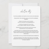 Invitation Mariage à l'aquarium avec détails (Dos)