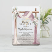 Invitation Mariage à l'arbor de plage (Debout devant)