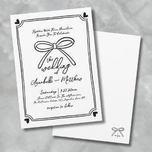Invitation Mariage à l'arc bohème dessiné à la main