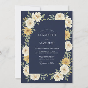 Invitation Mariage à l'Arc Floral de la Marine