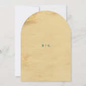Invitation Mariage à l'arche de plage côtière à l'aquarelle (Dos)