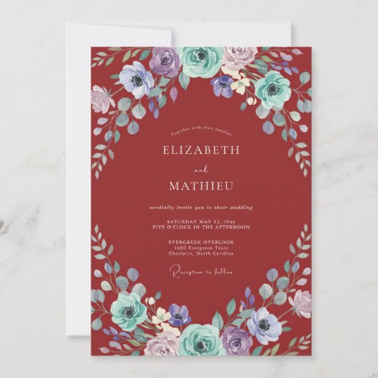 Invitation Mariage à l'arche éthérée de Bourgogne (Devant)