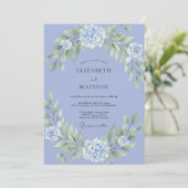 Invitation Mariage à l'arche fleurie de Pervenche luxuriante (Debout devant)