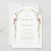 Invitation Mariage à l'arche florale en cascade (Devant)