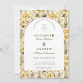 Invitation Mariage à l'arche florale intemporelle (Devant)