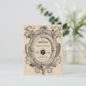 Invitation Mariage à l'arche gothique vintage (Debout devant)