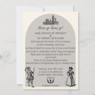 Invitation Mariage à l'Arche Gravée Renaissance Médiévale