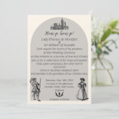 Invitation Mariage à l'Arche Gravée Renaissance Médiévale (Debout devant)