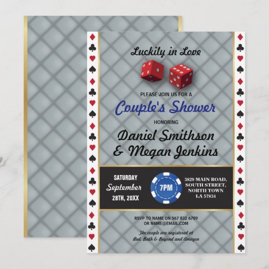 Invitation Mariage à Las Vegas Cérémonie de mariage pour coup (Devant / Derrière)