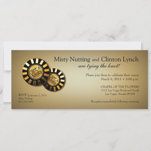 Invitation Mariage à Las Vegas (me contacter pour personnalis (Dos)