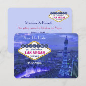 Invitation Mariage à Las Vegas - Sauvegarder la Date (Devant / Derrière)